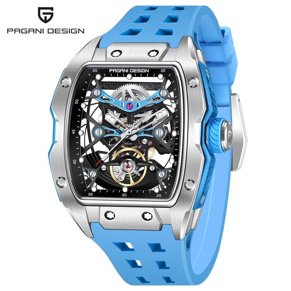 42MM Skeleton Dial Men's Mechanical Watch - Automatic, Waterproof, Sapphire Glass