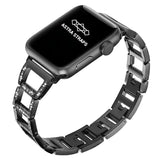Bae Luxury Rhinestone-Embellished Stainless Steel Apple Watch Band