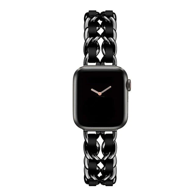 Luxurious Gold & Silver Woven Link Apple Watch Band