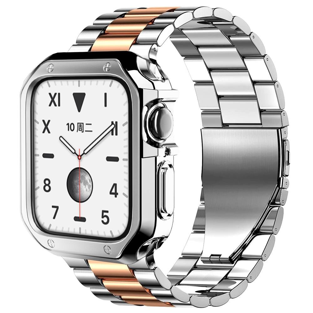 Class Stainless Steel Apple Watch Band with Silicone Protector