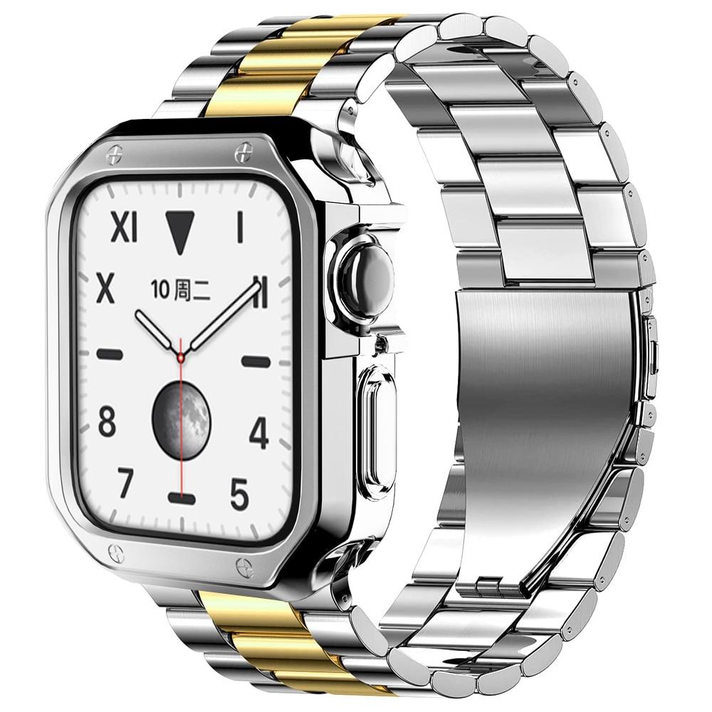 Class Stainless Steel Apple Watch Band with Silicone Protector