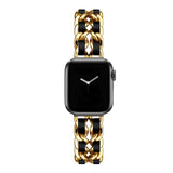 Luxurious Gold & Silver Woven Link Apple Watch Band