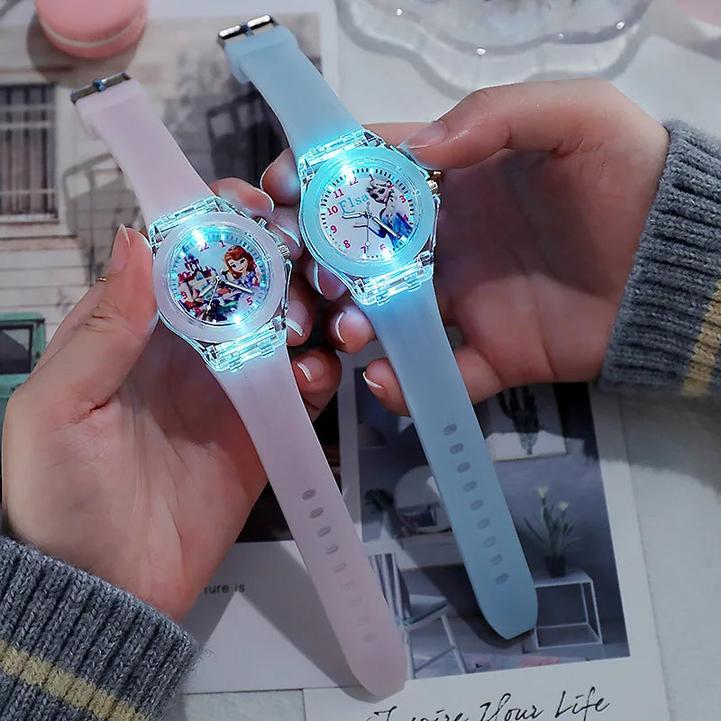 Colorful Luminous Children's Watch with LED Light for Kids