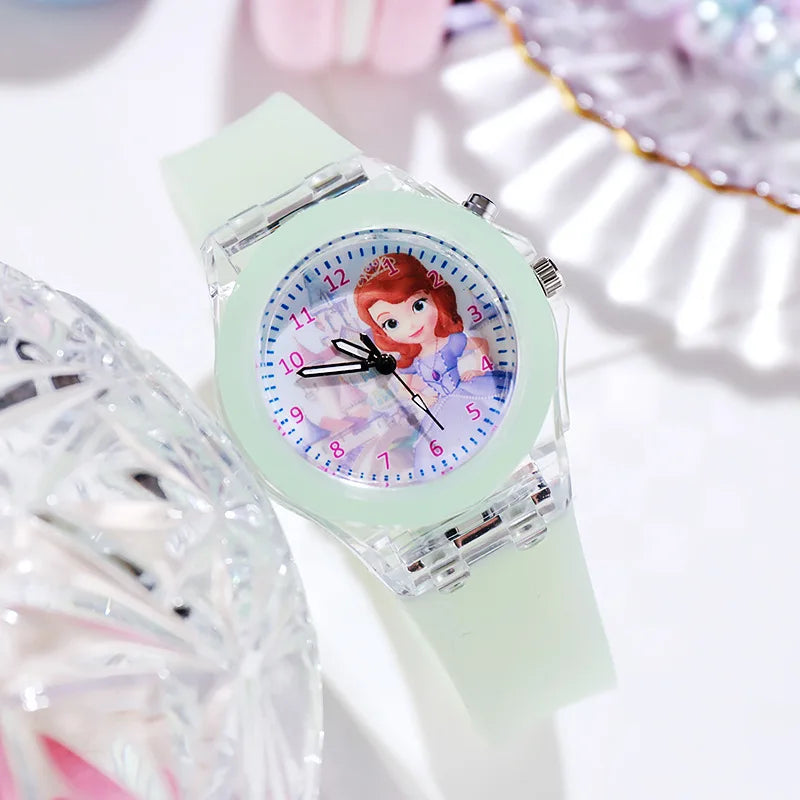 Colorful Luminous Children's Watch with LED Light for Kids