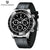40mm Men's Quartz Chronograph Watch with Sapphire Crystal and Waterproof Design
