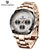 40mm Men's Quartz Chronograph Watch with Sapphire Crystal and Waterproof Design