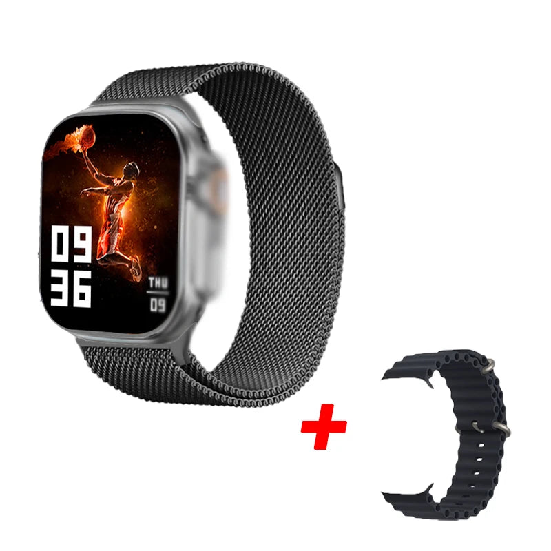 Strap Wise T800 U2 Smart Watch - 49mm Bluetooth Call & Music, Wireless Charging