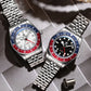 Luxury 200m Water-Resistant GMT Men's Diver Watch with Super Luminous Features
