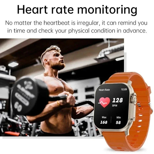 Strap Wise T800 U2 Smart Watch - 49mm Bluetooth Call & Music, Wireless Charging