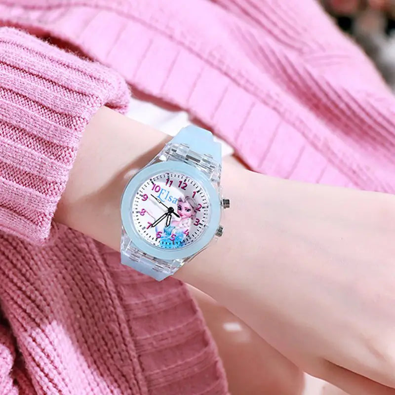 Colorful Luminous Children's Watch with LED Light for Kids