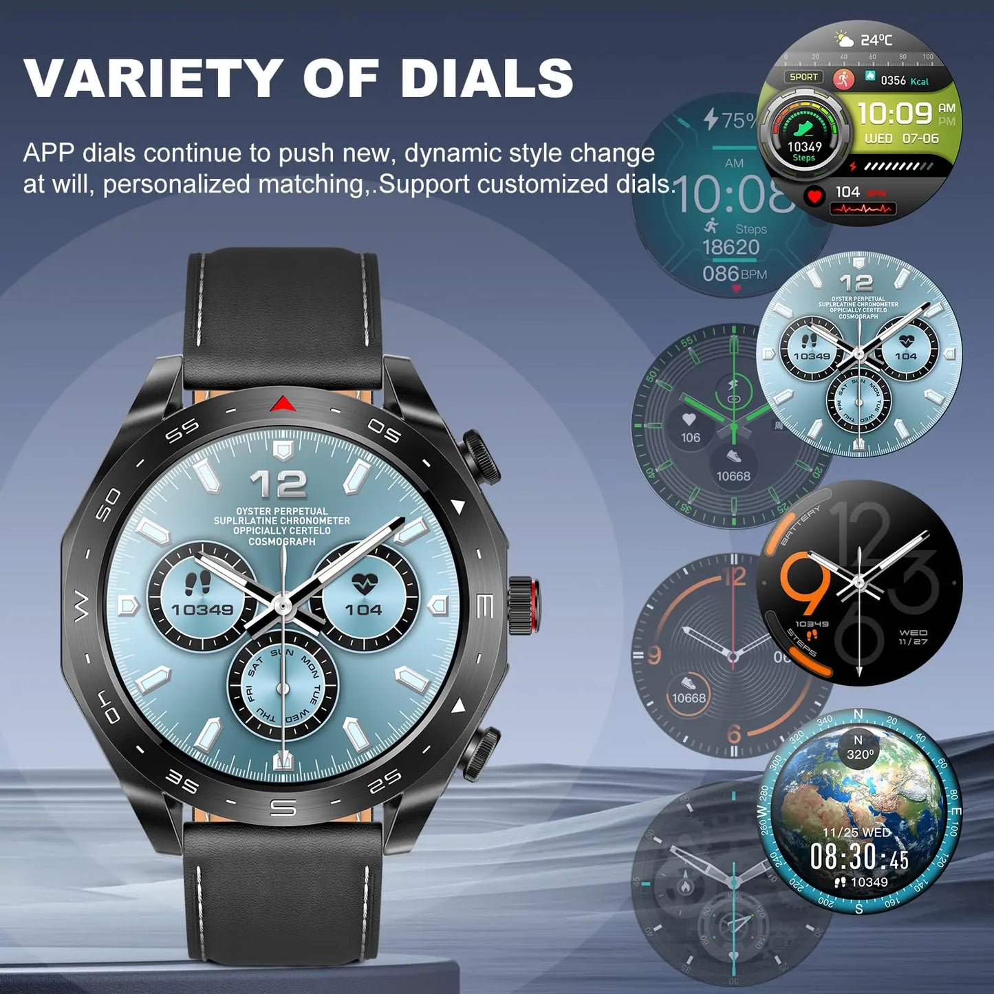 Strap Wise 2024 Smart Watch with TWS Bluetooth Earphones and HIFI Sound Quality