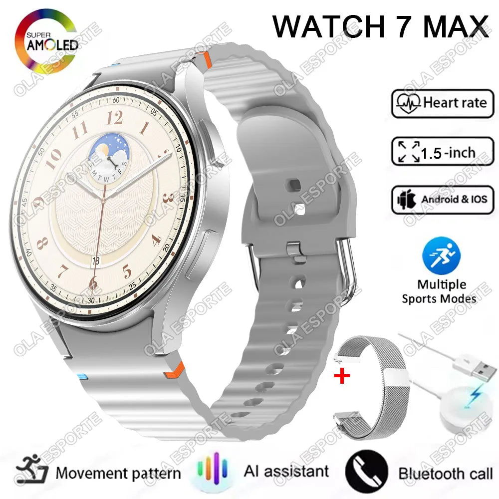 Strap Wise Smart Watch 7 Max - AMOLED Screen, Voice Call, GPS, Fitness Tracker