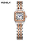 Elegant Waterproof Women's Quartz Watch with Luminous Date and Stainless Steel Band