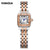 Elegant Waterproof Women's Quartz Watch with Luminous Date and Stainless Steel Band
