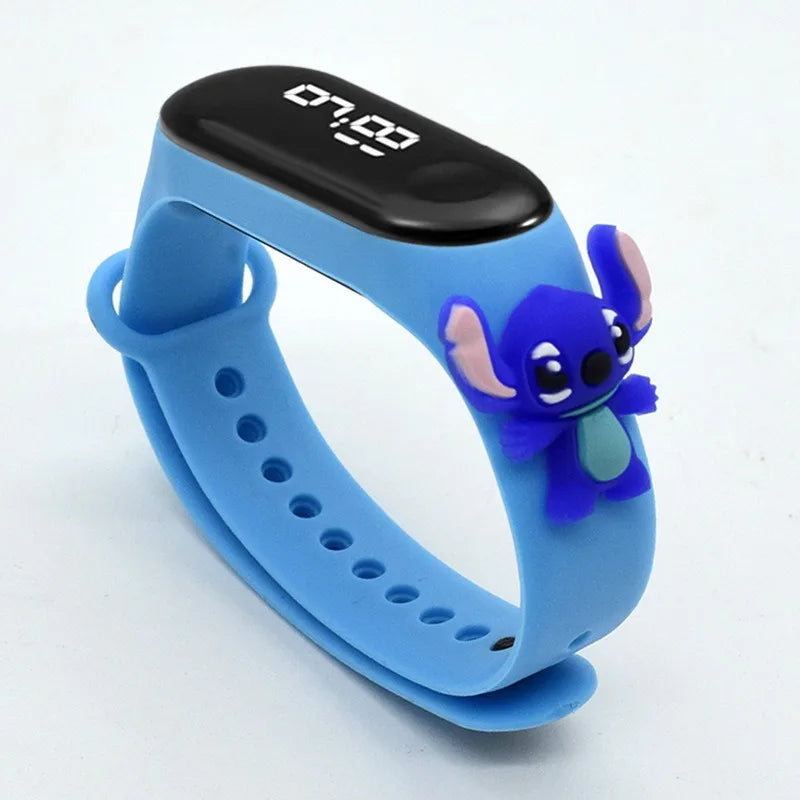 Marvel Cartoon Digital LED Watch for Kids - Rubber Band, Touch Screen