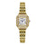 Elegant Square Women's Watch with Diamond Dial and Stainless Steel Strap