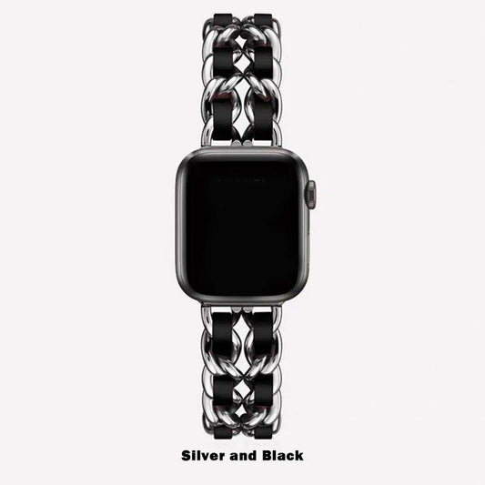 Celestial Elegance Silver Timepiece Strap