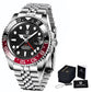 Luxury GMT Men’s Mechanical Wristwatch with Sapphire Glass and 100M Waterproof