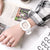 Cute Pink Square Quartz Watch for Women and Girls