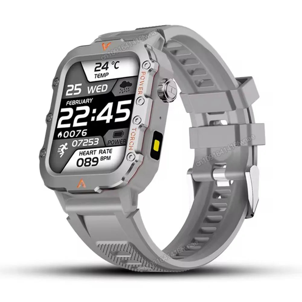 Strap Wise Military Smartwatch with GPS, Waterproof Fitness Tracker, and Bluetooth Calling