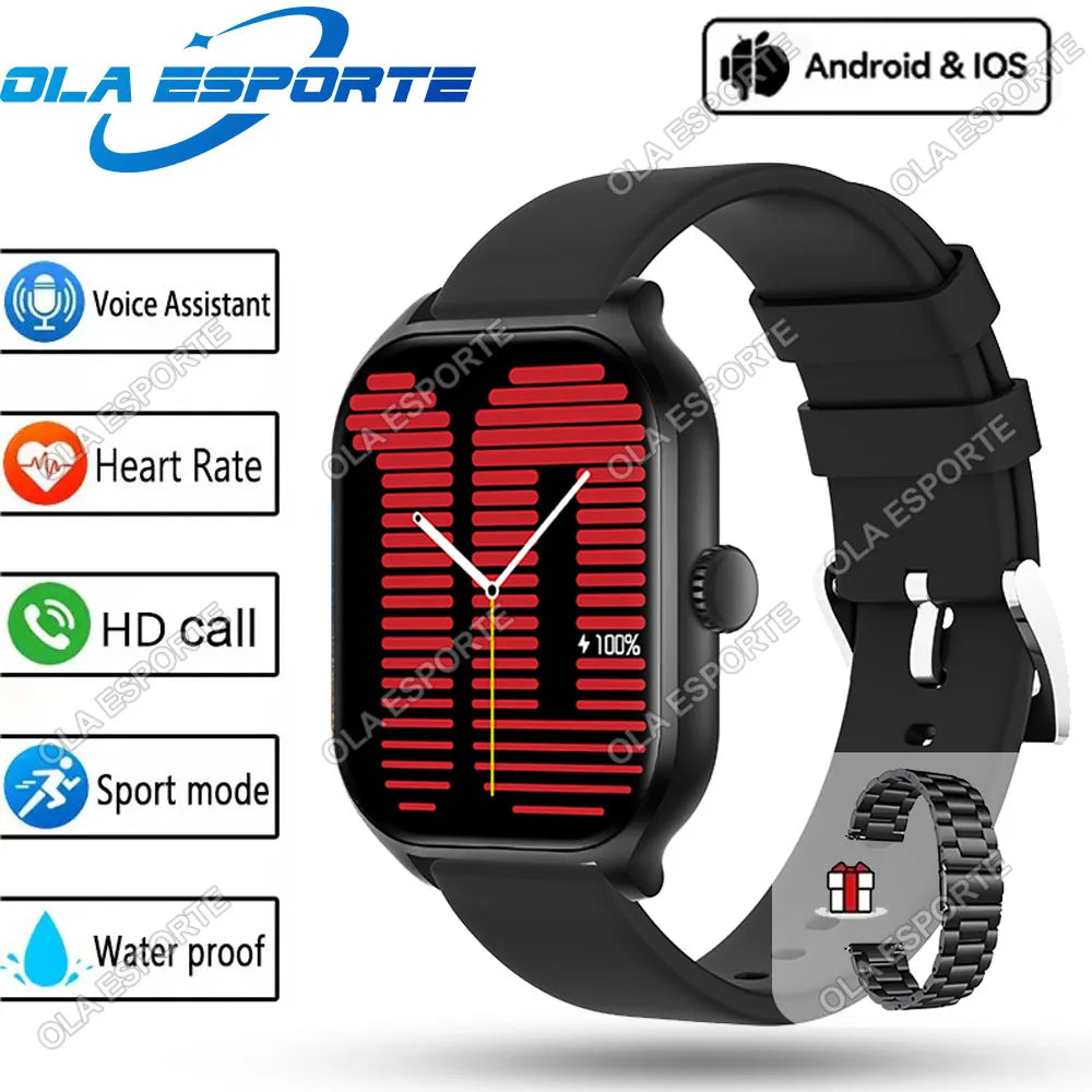 Strap Wise Waterproof Smart Watch with Heart Rate, Blood Oxygen, and Sleep Monitoring