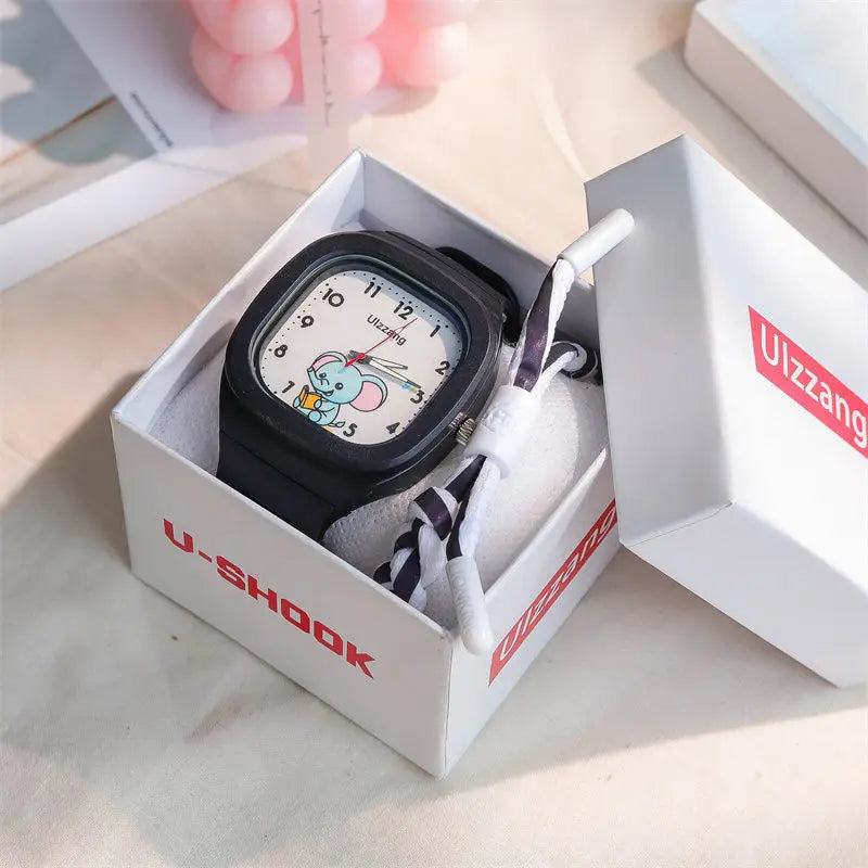 Trendy Kids Square Luminous Sports Watch in Multiple Colors