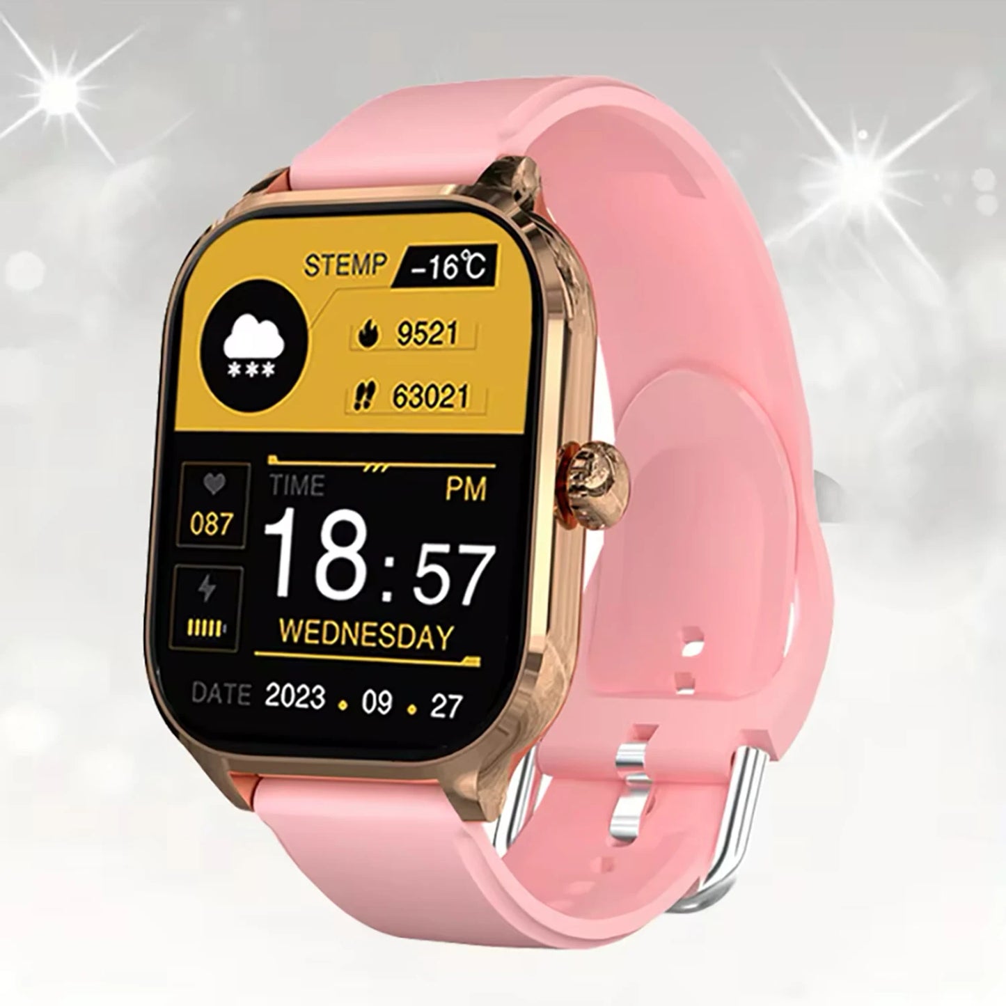 Strap Wise Blood Glucose Smart Watch with HD Screen and Heart Rate Monitoring