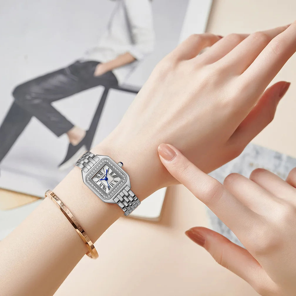 Light Luxury Women's Gold Stainless Steel Fashion Quartz Watch