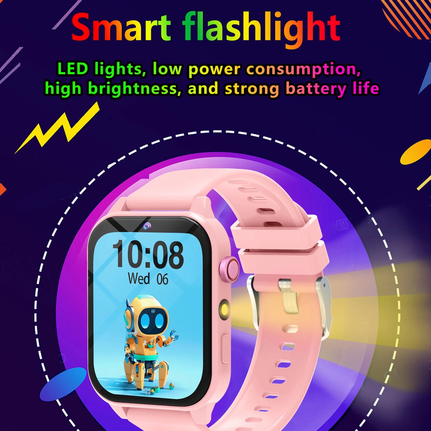SIMSONLAB Kids Smart Watch with HD Touch Screen, Camera, and 18 Games
