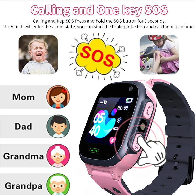 NVPONE Kids 4G GPS Smartwatch with Video Call & Waterproof Features