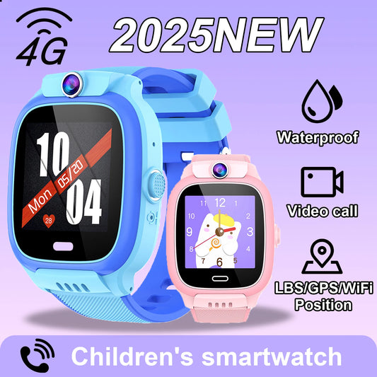 2025 Kids Smart Watch with GPS, 4G Calling, and Waterproof Design
