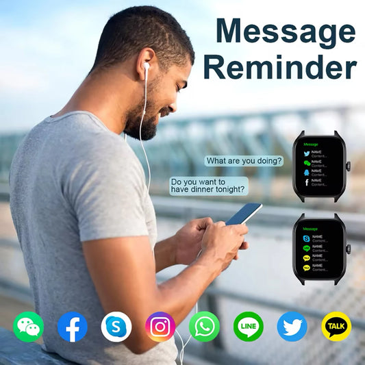Strap Wise Blood Glucose Smart Watch with HD Screen and Heart Rate Monitoring