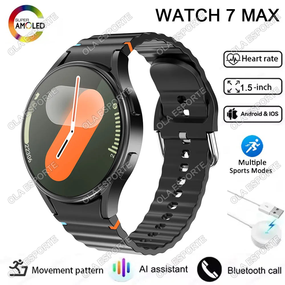 Strap Wise Smart Watch 7 Max - AMOLED Screen, Voice Call, GPS, Fitness Tracker