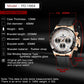 40mm Men's Quartz Chronograph Watch with Sapphire Crystal and Waterproof Design