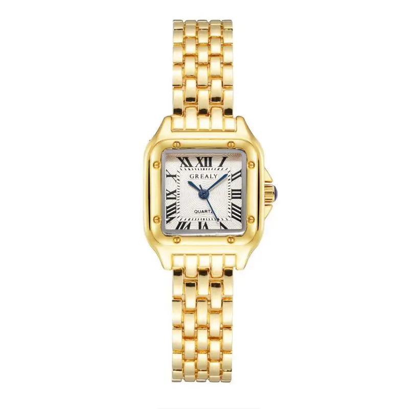 Luxury Square Ladies Quartz Watch with Alloy Strap