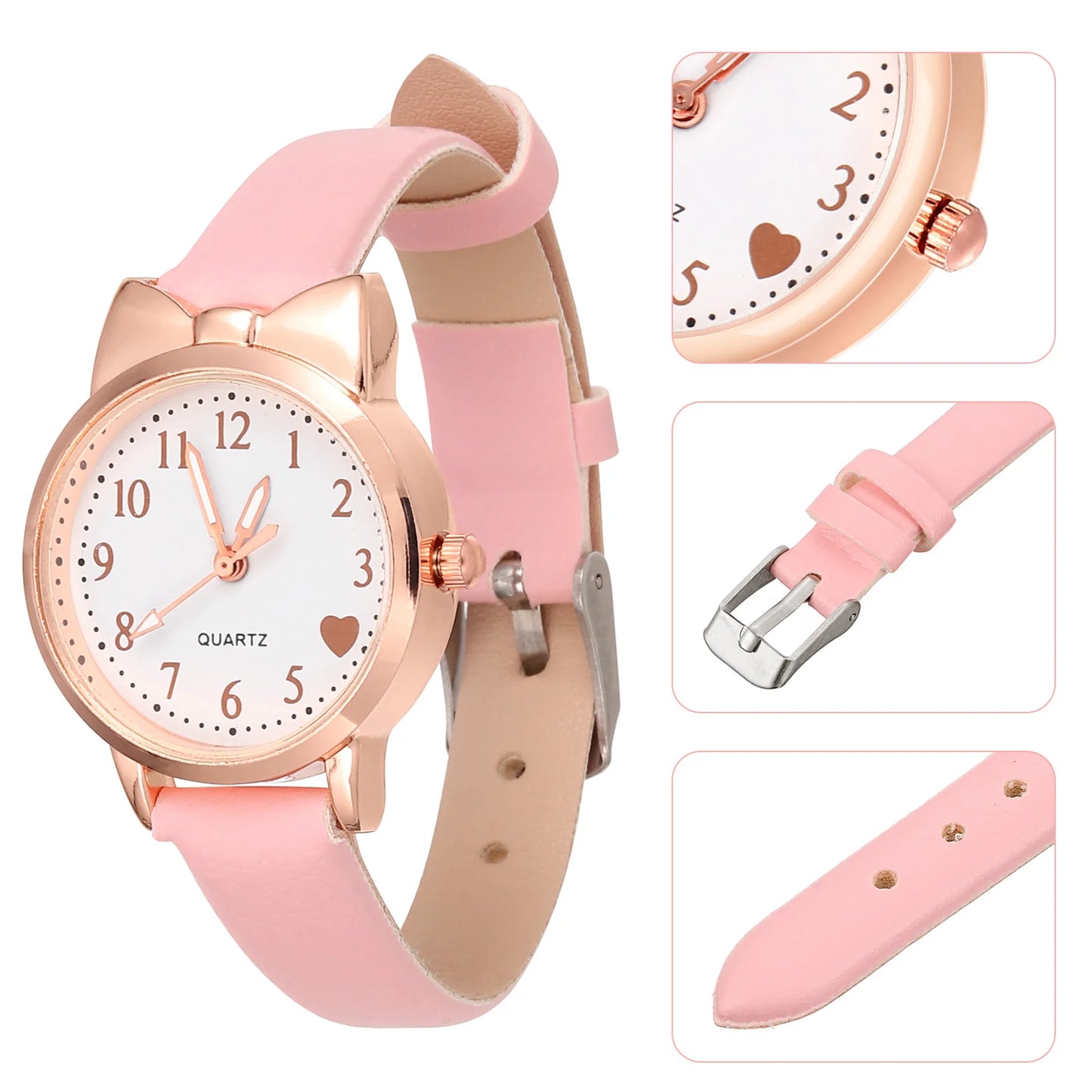Charming Cartoon Quartz Wrist Watch for Girls