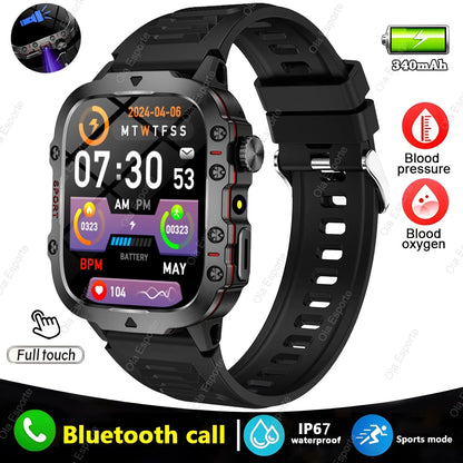 Strap Wise Military Smartwatch with GPS, Waterproof Fitness Tracker, and Bluetooth Calling
