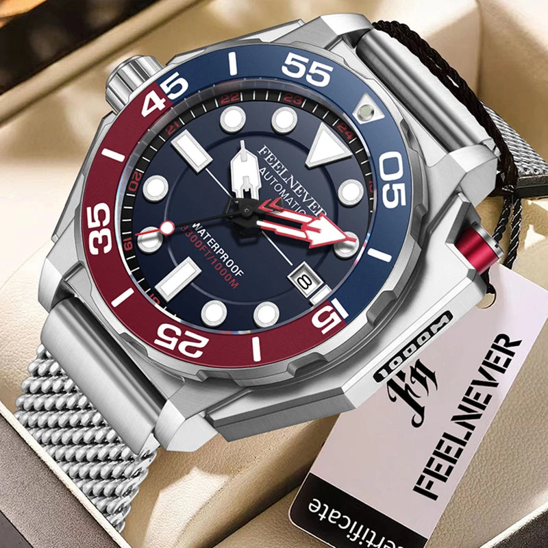 Luxury Automatic Men's Watch - Fashionable, Waterproof, Mechanical Wristwatch