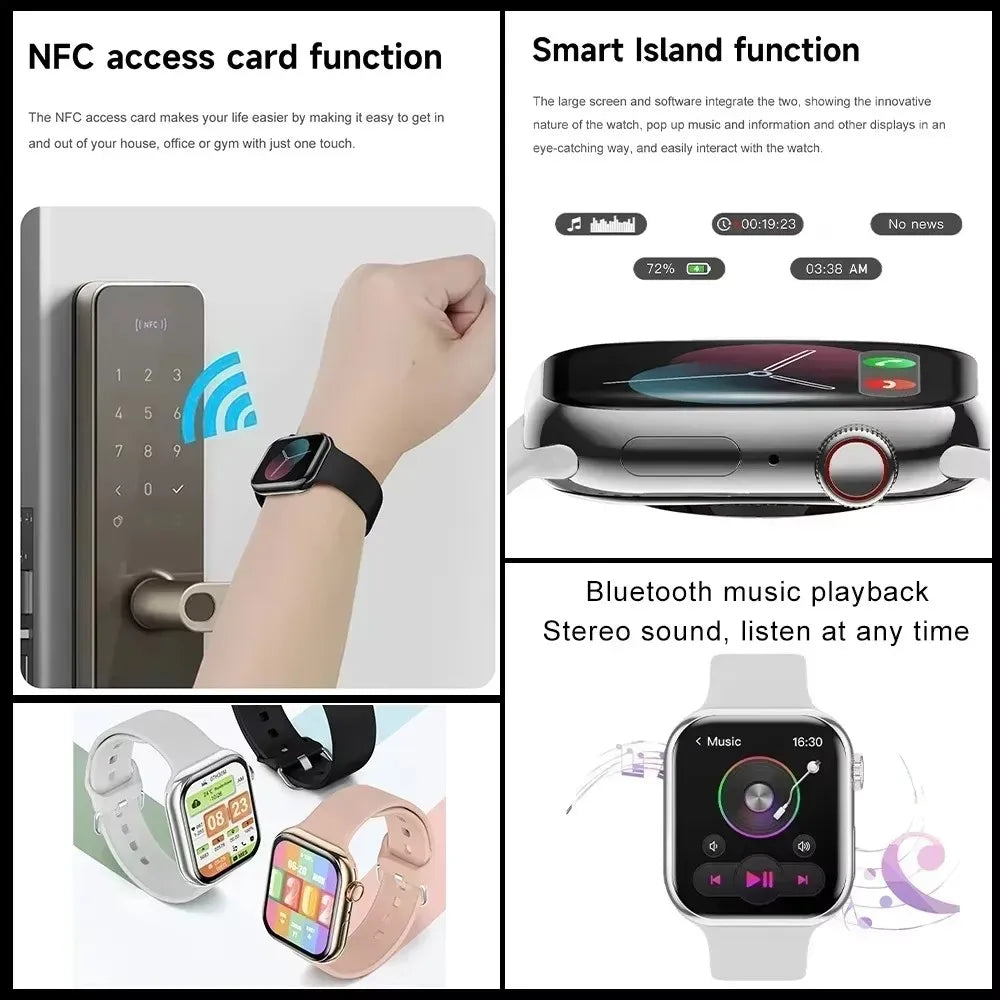 Strap Wise GPS Smart Watch Series 10 with Music, Bluetooth Calls, and Health Tracking