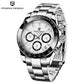 40mm Men's Quartz Chronograph Watch with Sapphire Crystal and Waterproof Design