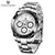 40mm Men's Quartz Chronograph Watch with Sapphire Crystal and Waterproof Design