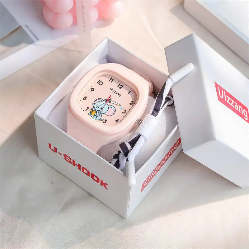 Trendy Kids Square Luminous Sports Watch in Multiple Colors
