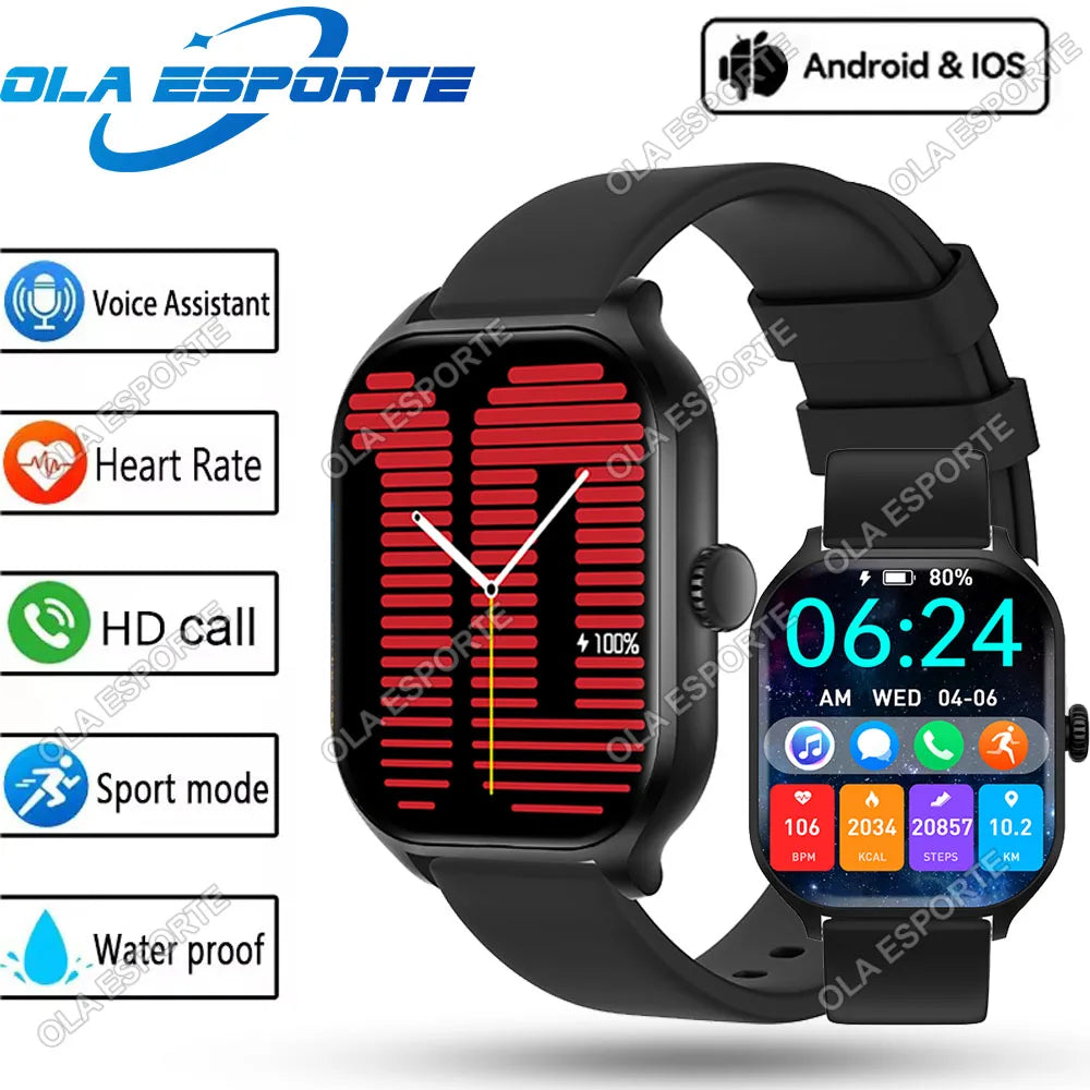 Strap Wise Waterproof Smart Watch with Heart Rate, Blood Oxygen, and Sleep Monitoring