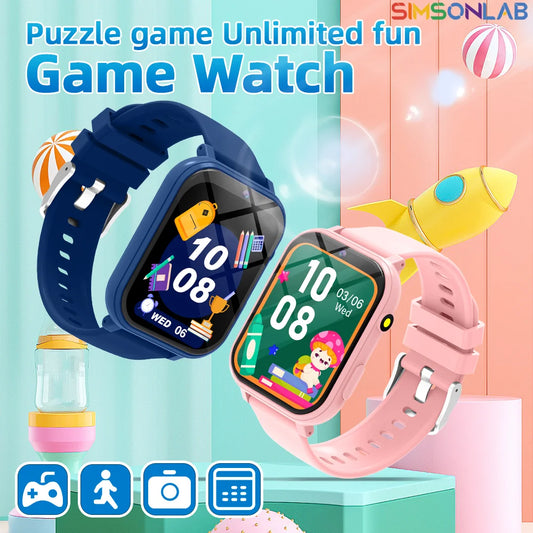 SIMSONLAB Kids Smart Watch with 18 Games, Camera, and Sleep Monitoring