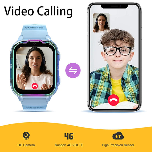 BOALZETD 4G Kids Smart Watch with GPS, HD Video Call, and SOS Features