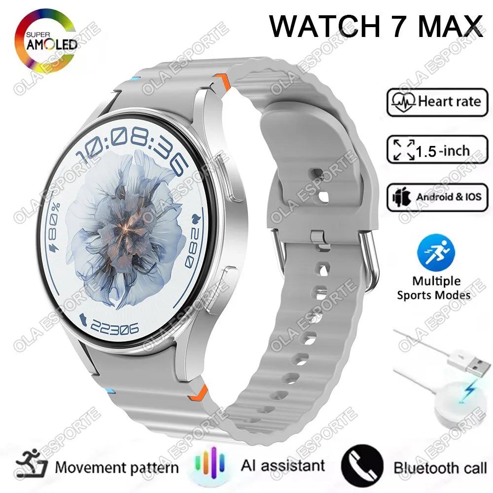 Strap Wise Smart Watch 7 Max - AMOLED Screen, Voice Call, GPS, Fitness Tracker