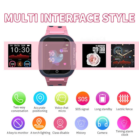 NVPONE Kids 4G GPS Smartwatch with Video Call & Waterproof Features