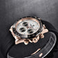 40mm Men's Quartz Chronograph Watch with Sapphire Crystal and Waterproof Design