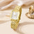 Luxury Alloy Strap Quartz Women's Wristwatch