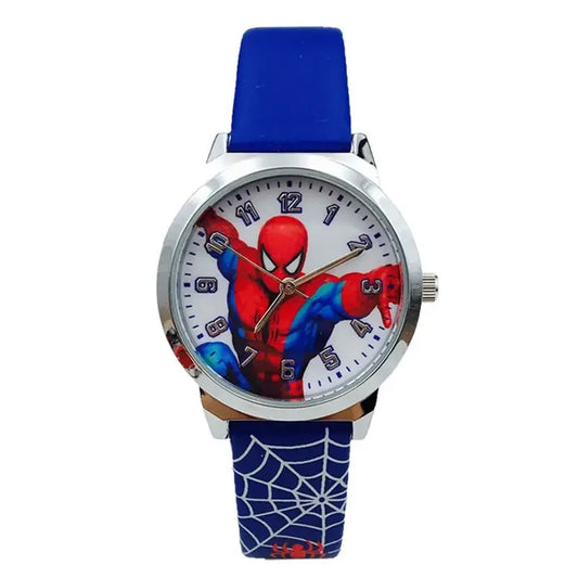 Spider-Man Cartoon Waterproof Quartz Wristwatch for Kids